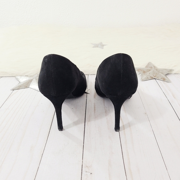 Zara black suede pointed toe pumps size 40 - Picture 4 of 6